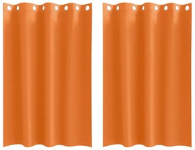 Függönyök 2 pcs Fényes narancssárga 175x140cm Poliészter