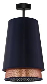 Duolla - Felületre szerelhető csillár BELL SHINY 1xE27/15W/230V átm. 25 cm kék/réz