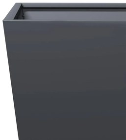 2 db antracitszürke acél kerti növénytartó 30 x 30 x 30 cm