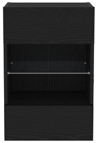 LED TV Szekrény Fekete Tölgy 40x30x60,5cm Szerelt Fa