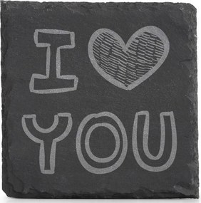 Alátét x4 Kő Bögre Alatt I Love You Ajándék Valentin nap Nőnap