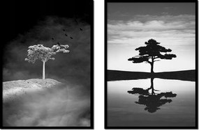 Vászonkép Poszter Keretben 53x73cm Diptichon 2 db-os kép szett Fa P1719