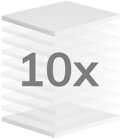 Fehér színű fémpolcok a BARTEK öltözőszekrényekhez, 10 db