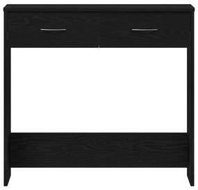 vidaXL Asztal Fekete Tölgy 80x40x75 cm Mérnöki Fa