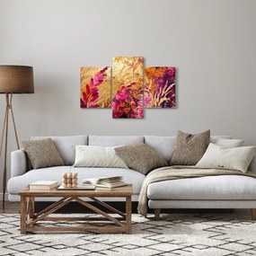 Kép - Absztrakt festmény virágok II. (90x60 cm)