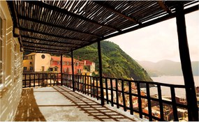 Flizelin fotótapéta Olasz erkély tengerre néző 254x184 +ragasztó