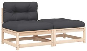 vidaXL kerti karfa nélküli kanapé párnával és lábtartóval