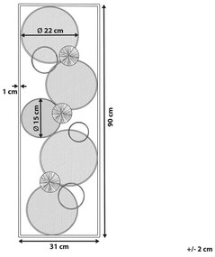 Fali Dekoráció Arany Színben TUNGSTEN Beliani
