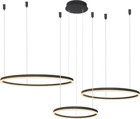 Függeszték Fekete HalotávirányítósLED100+80+60 AZZARDO 4975