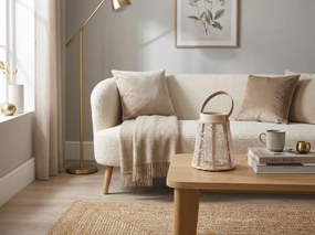 Lámpás flitterekkel CONE GLAM 22 cm, fehér