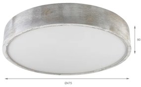 Brilagi - PINO mennyezeti lámpa 3xE27/15W/230V, fenyő/ezüst, átm. 47,5 cm