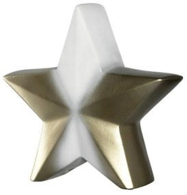 LEONARDO NEVE kerámia csillag 27cm, fehér-arany