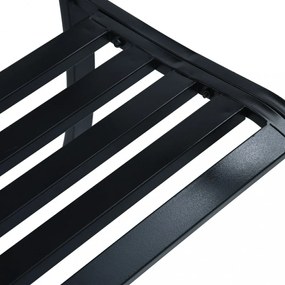 fekete acél kerti pad 120 cm