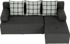 Sarokgarnitúra készlet, szürke melír / mintázott, jobb, MEXX