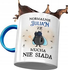 Kék Bögre Julian Férj Kolléga Ajándék Nyomtatott Fotóval