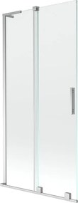 Mexen Velar L kádparaván 2-szárnyú toló 95 x 150 cm, átlátszó, króm - 896-095-003-01-01