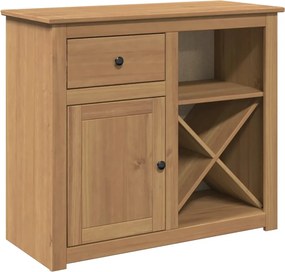 vidaXL Panama tömör fenyőfa tálalószekrény fiókkal 93 x 40 x 80 cm