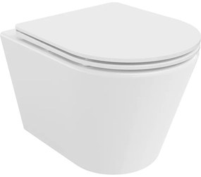 Mexen Rico perem nélküli wc csésze leeresztő automatikás ülőkével, Duroplaszt, Fehér - 30720300