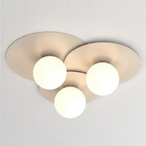 FLAT mennyezeti lámpatest 3xE27/15W/230V 55x60 cm bézs