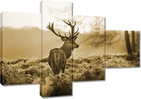 Vászonkép 100x70 Szépia szarvas