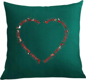 Karácsonyi párna párnahuzat Mikulás szán