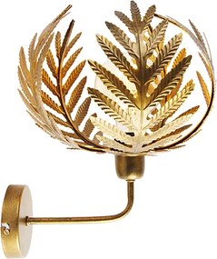 Vintage fali lámpa arany 25 cm - Botanica