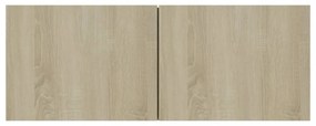 4 db sonoma tölgy színű szerelt fa TV-szekrény 80 x 30 x 30 cm