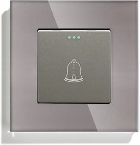 Kapcsoló Fénykapcsoló Üveg Csengő Impulzus Szürke