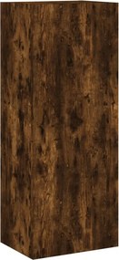 vidaXL füstös tölgy színű szerelt fa fali TV-szekrény 40,5x30x102 cm