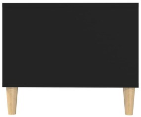 Fekete szerelt fa dohányzóasztal 102 x 50 x 40 cm