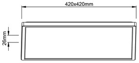 Brilliant - LED mennyezeti lámpa MILTON LED/24W/230V 42x42 cm fehér