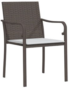 3 részes kültéri étkezős szett párnákkal - Barna rattan