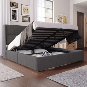 Kárpitozott ágy Hidraulikus franciaágy 180X200 Állítható fejtámla