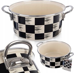 Zománcozott fazék hagyományos indukciós gáz főzőlaphoz 22 cm 3L Orion