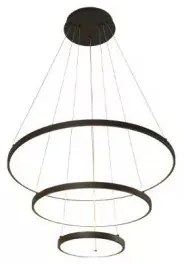 Kör LED csillár 20/40/60cm 77W fekete