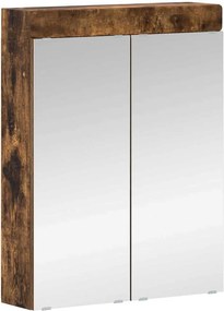 vidaXL Fürdőszobai tükörszekrény TULUM Füstölt tölgy 60 x 16,5 x 78 cm