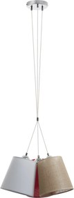 NOVA LUCE 716B-G05X1A-09 A TU ESTILO Ernyős Függesztett Lámpa Bézs, Ezüst E27 IP20