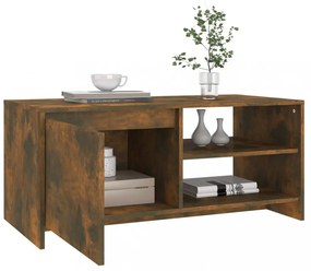 füstös tölgy színű szerelt fa dohányzóasztal 102 x 50 x 45 cm