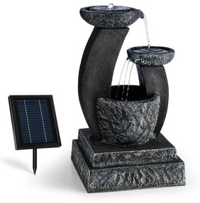 Fantaghiro, díszszökőkút, kerti szökőkút, 3W, napelemes, LED polireszin, kő hatás
