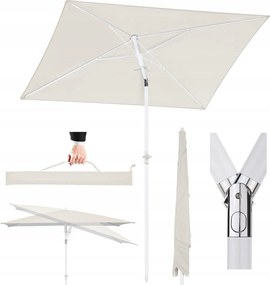 Prémium Bézs Erkélyes Kerti Napernyő 180 x 125 cm