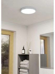 Eglo 30892 Fueva 5 fürdőszobai LED panel, felületre szerelhető, falon kívüli, 28,5 cm, króm, kör, 2500 lm, 4000K természetes fehér, beépített LED, 20,5W, IP44, 285mm átmérő
