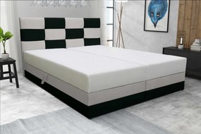 Dizájnos MARLEN ágy 160x200, fekete + bézs