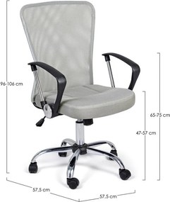 Világosszürke kárpitozott irodai szék Brisbane – Yes Everyday