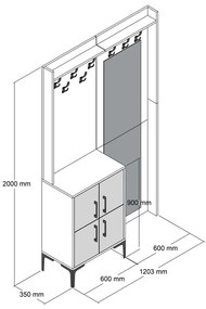 Fehér előszoba bútor Berlin – Kalune Design