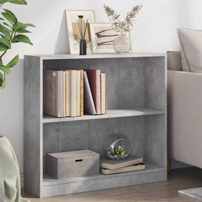 betonszürke forgácslap könyvespolc 80 x 24 x 75 cm