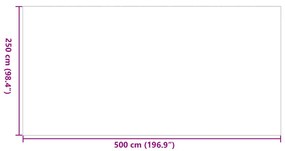 Kültéri Szőnyeg &#039;ARAKIL&#039;Fekete és Szürke 250x500 cm PP