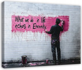 Vászonkép Banksy Absztrakt Szürke Nappali Hálószoba Konyha Vászonkép 120x80