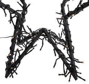 Karácsonyi csillag fekete csillag LED-del, IP44 - Brilli