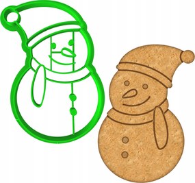 Mézeskalács lyukasztó Karácsonyi Hóember 8cm