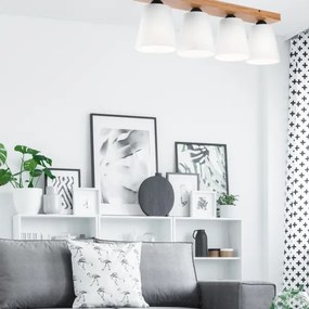 Felületre szerelhető csillár LULA 4xE27/60W/230V tölgy